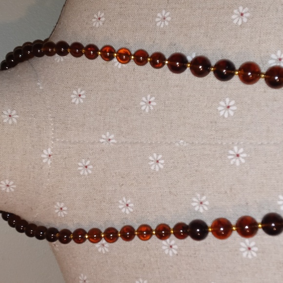 Vintage Graduated Brown 🤎 bead necklace - Picture 2 of 5